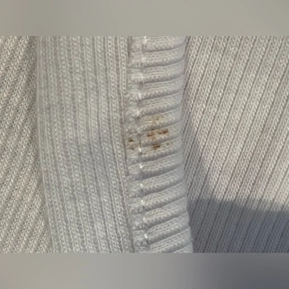 Madewell Brightside Rib One-Shoulder Tank Women’s Size XXS Eyelet White … - Picture 6 of 6